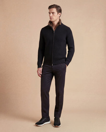 Fur Collar Cardigan