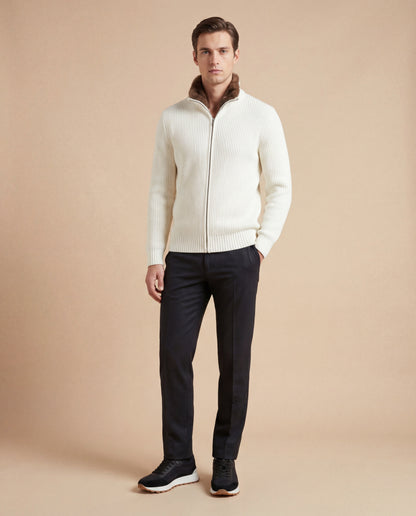 Fur Collar Cardigan